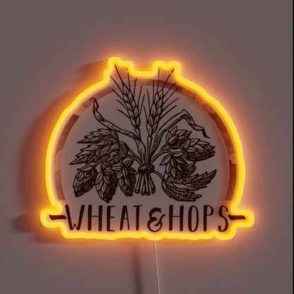 Wheat And Hops Rgb Led Neon Sign - Shineneon
