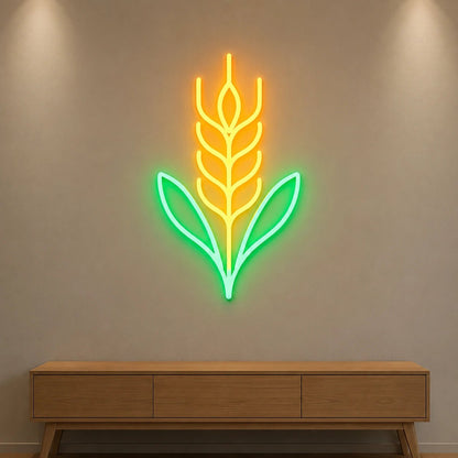Wheat Ear With Leaves LED Neon Sign - Shineneon