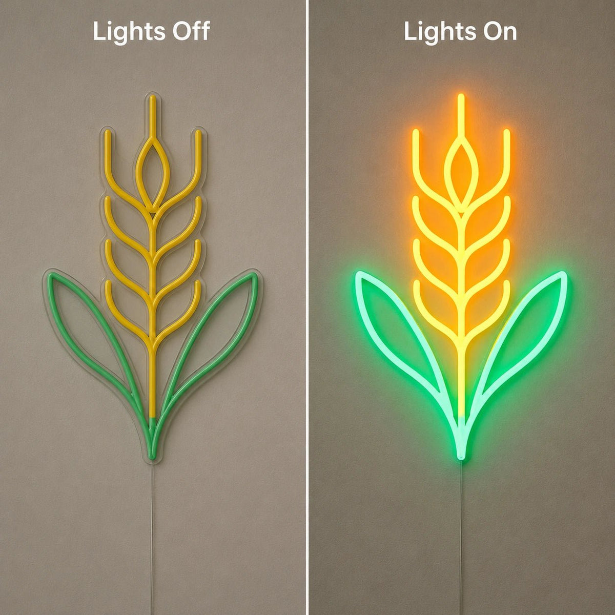 Wheat Ear With Leaves LED Neon Sign - Shineneon
