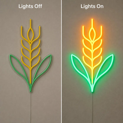Wheat Ear With Leaves LED Neon Sign - Shineneon