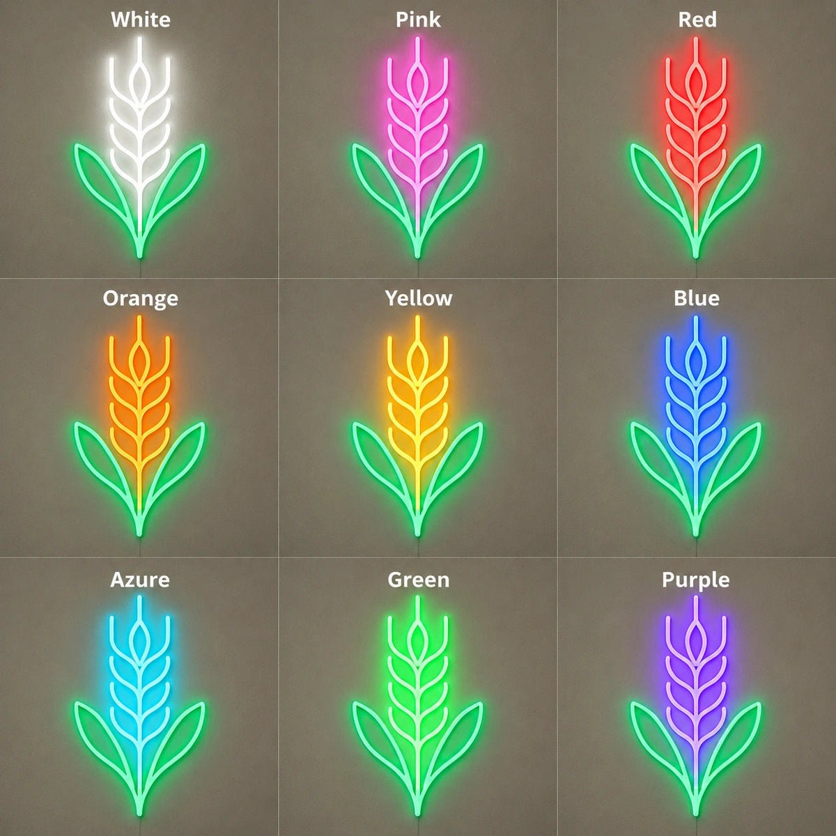 Wheat Ear With Leaves LED Neon Sign - Shineneon