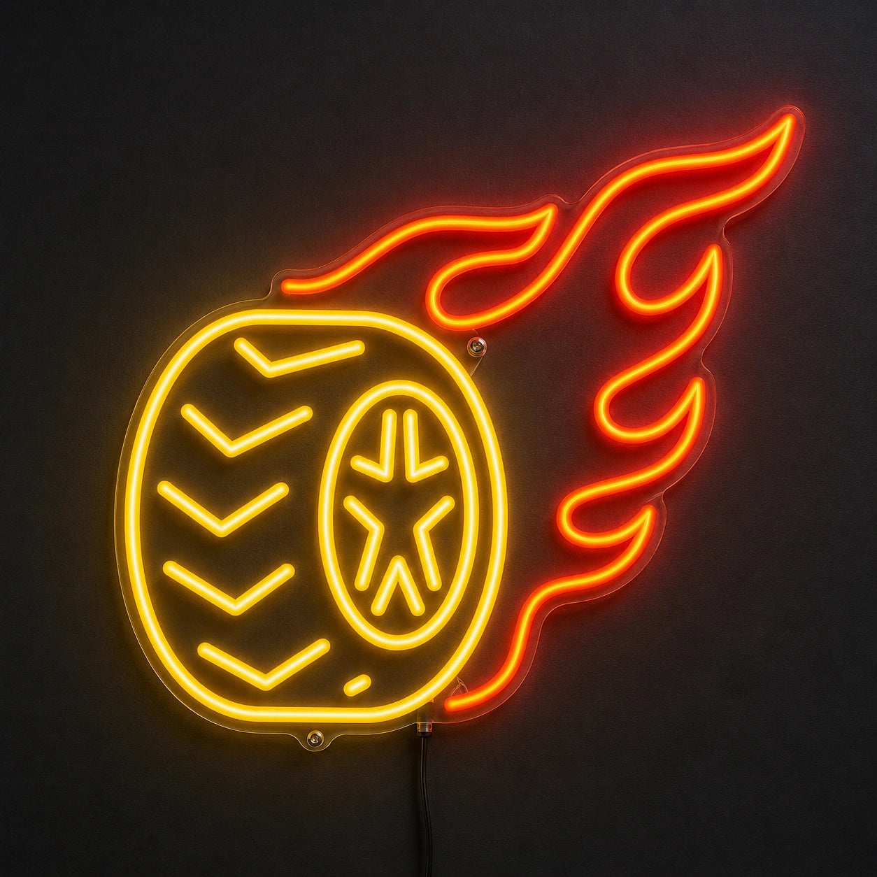 Wheel On Fire Neon Sign LED Neon Sign main product image