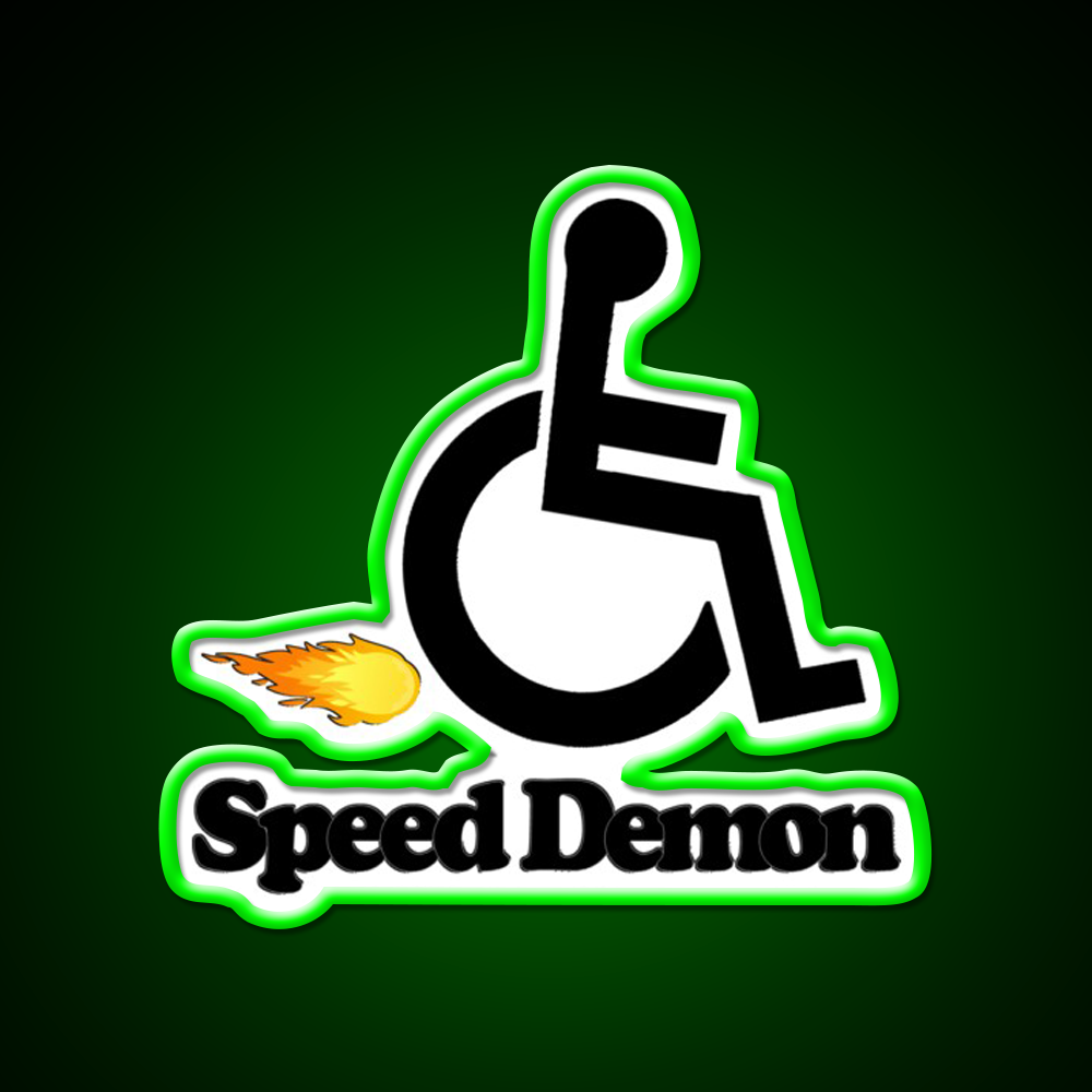Wheelchair Speed Demon Beer Bar Decor Led Neon Sign Rgb Color - LED neon sign view 8