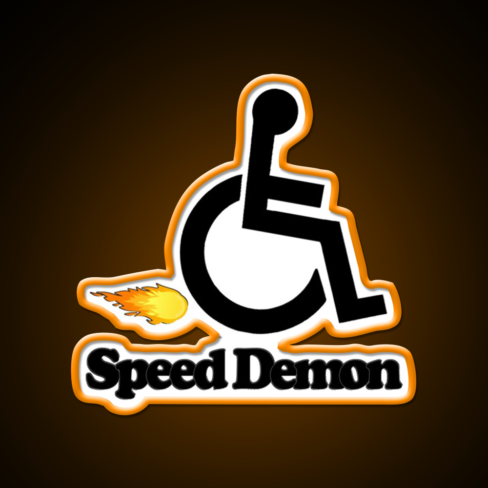 Wheelchair Speed Demon Beer Bar Decor Led Neon Sign Rgb Color - LED neon sign view 6