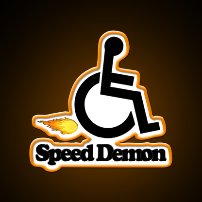 Wheelchair Speed Demon Beer Bar Decor Led Neon Sign Rgb Color - LED neon sign view 6