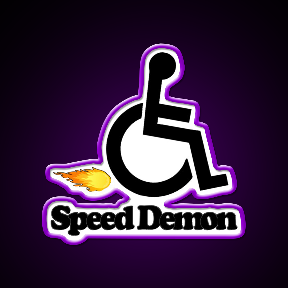 Wheelchair Speed Demon Beer Bar Decor Led Neon Sign Rgb Color - LED neon sign view 9