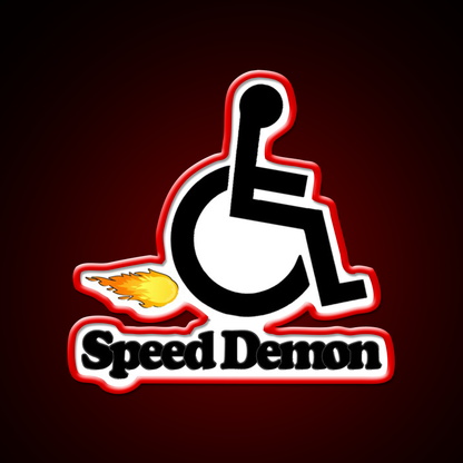 Wheelchair Speed Demon Beer Bar Decor Led Neon Sign Rgb Color - LED neon sign view 10