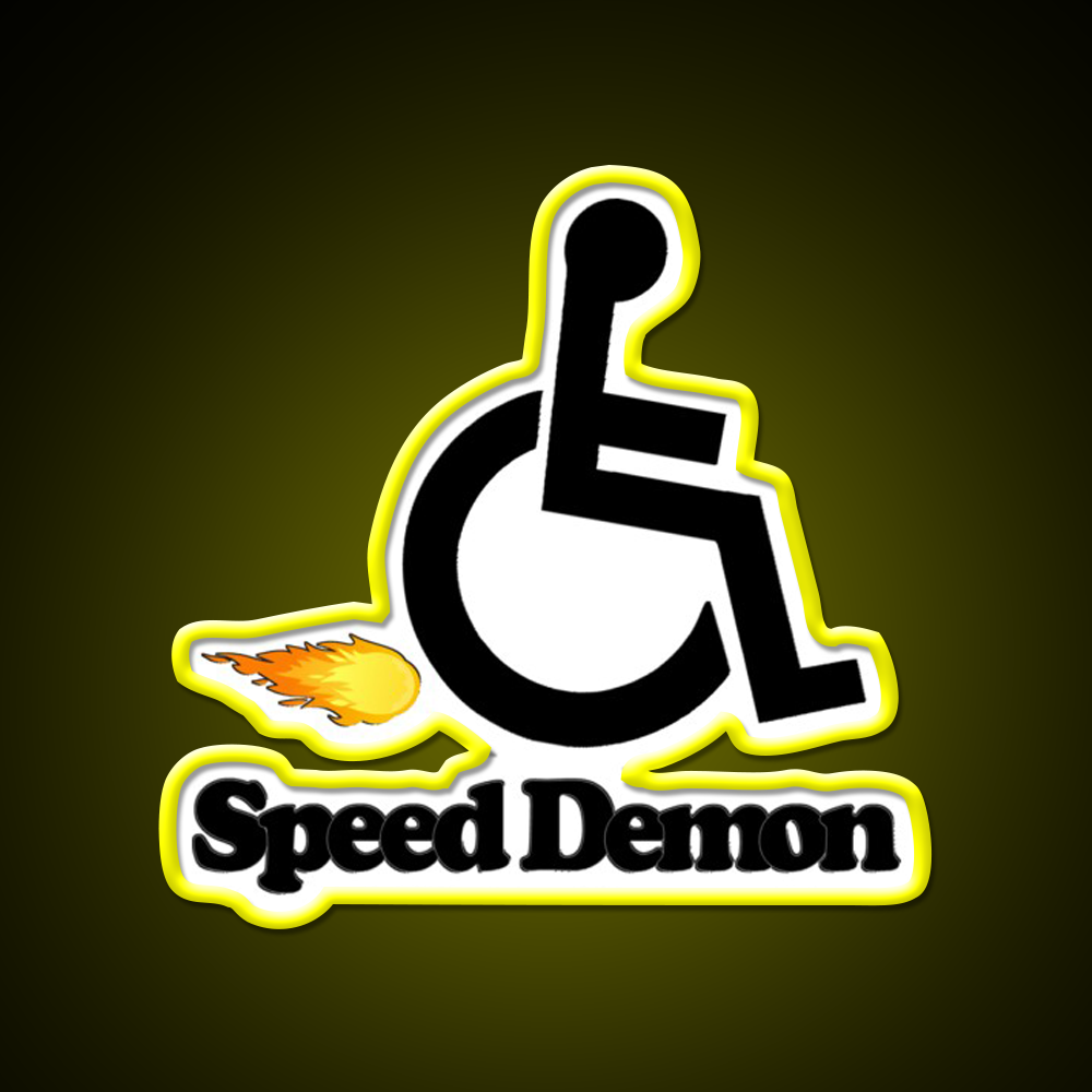 Wheelchair Speed Demon Beer Bar Decor Led Neon Sign Rgb Color - LED neon sign view 7