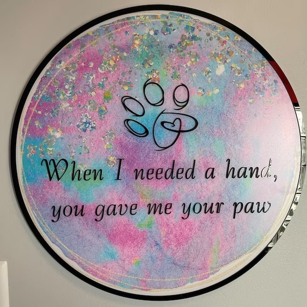 When I Need A Hand Acrylic Business Logo Sign - Shineneon