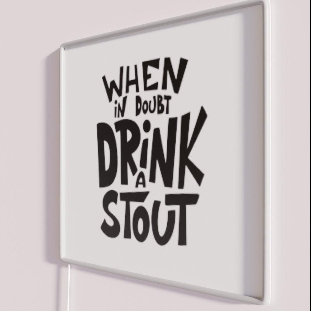 When In Doubt Drink A Stout Rgb Led Neon Sign - Shineneon