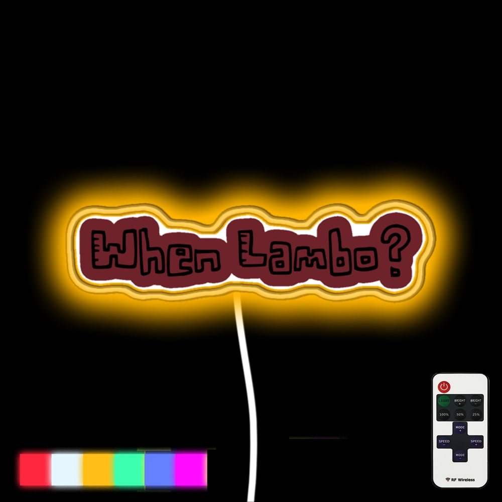 When Lambo Comic Led Neon Sign - Shineneon