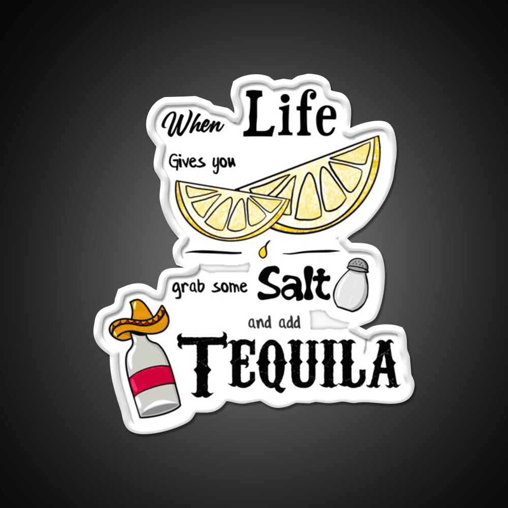 When Life Gives You Lemons Party Drink Tequila Led Neon Sign Bar Led Sign Rgb Color - Shineneon