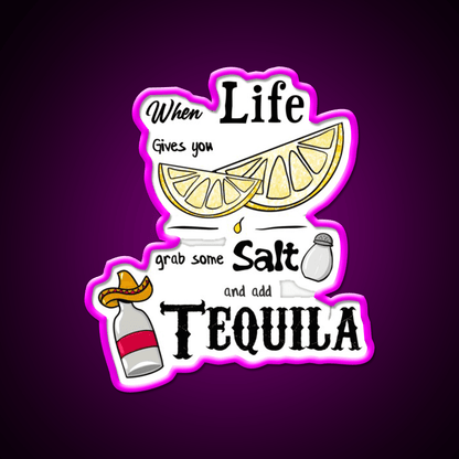 When Life Gives You Lemons Party Drink Tequila Led Neon Sign Bar Led Sign Rgb Color - Shineneon