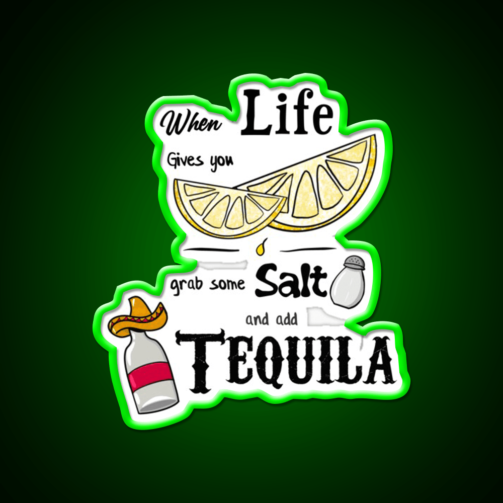When Life Gives You Lemons Party Drink Tequila Led Neon Sign Bar Led Sign Rgb Color - Shineneon