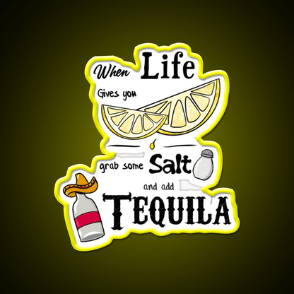When Life Gives You Lemons Party Drink Tequila Led Neon Sign Bar Led Sign Rgb Color - Shineneon
