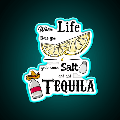When Life Gives You Lemons Party Drink Tequila Led Neon Sign Bar Led Sign Rgb Color - Shineneon
