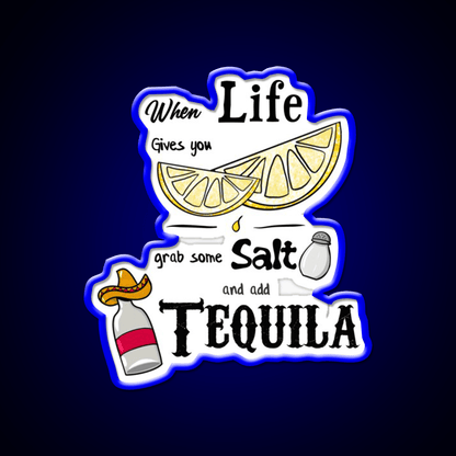 When Life Gives You Lemons Party Drink Tequila Led Neon Sign Bar Led Sign Rgb Color - Shineneon