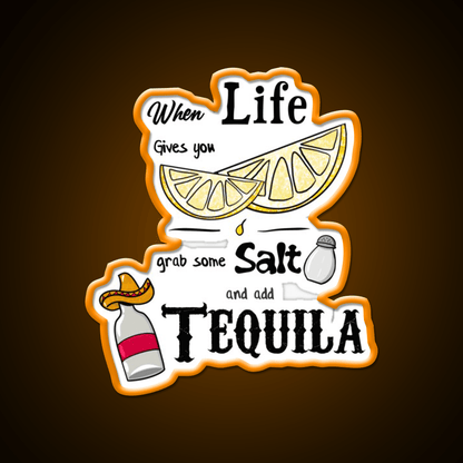 When Life Gives You Lemons Party Drink Tequila Led Neon Sign Bar Led Sign Rgb Color - Shineneon
