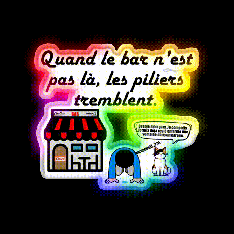 When The Bar Is Not There Man Cave Bar Led Neon Sign Rgb Color