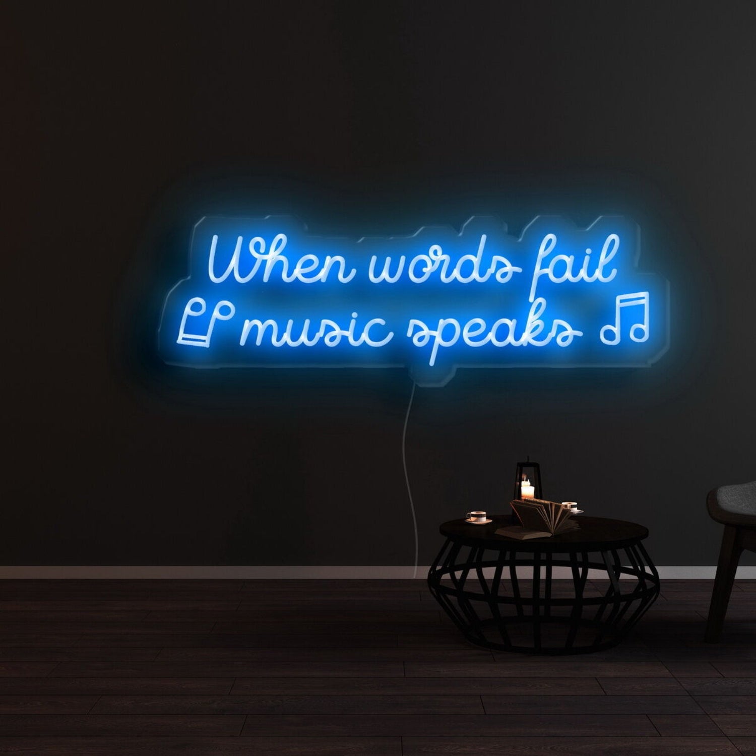 When Words Fail Music Speaks Led Neon Sign | Shineneon