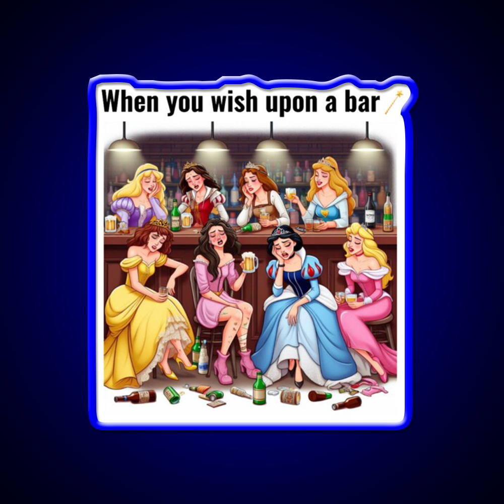When You Wish Upon A Bar Man Cave Bar Led Neon Sign Rgb Color