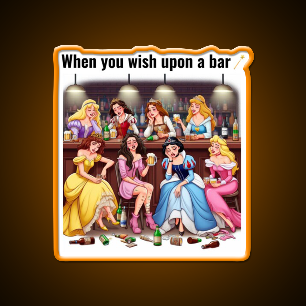 When You Wish Upon A Bar Man Cave Bar Led Neon Sign Rgb Color
