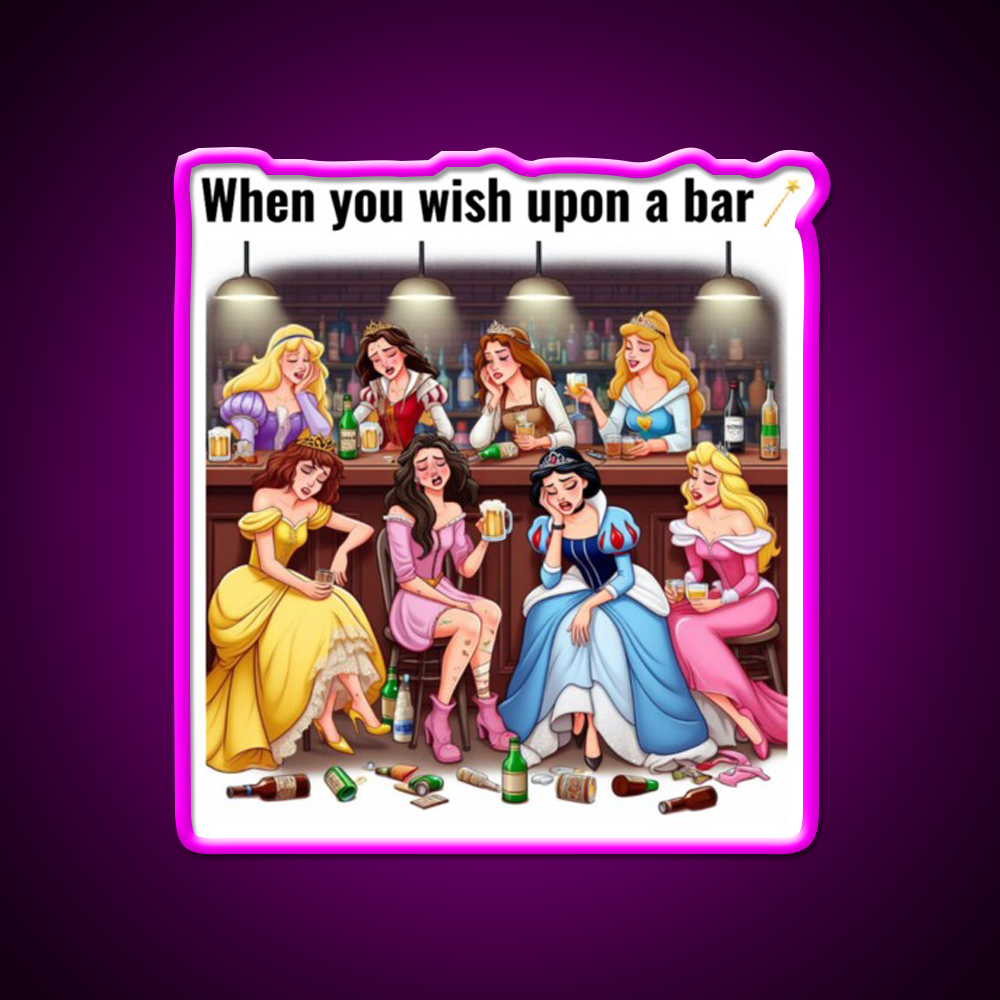 When You Wish Upon A Bar Man Cave Bar Led Neon Sign Rgb Color