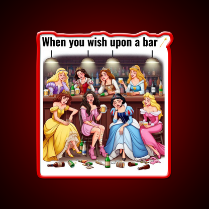 When You Wish Upon A Bar Man Cave Bar Led Neon Sign Rgb Color