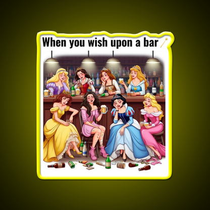 When You Wish Upon A Bar Man Cave Bar Led Neon Sign Rgb Color