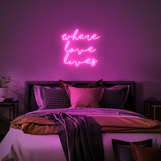 Where Love Lives Led Sign Business Neon Sign