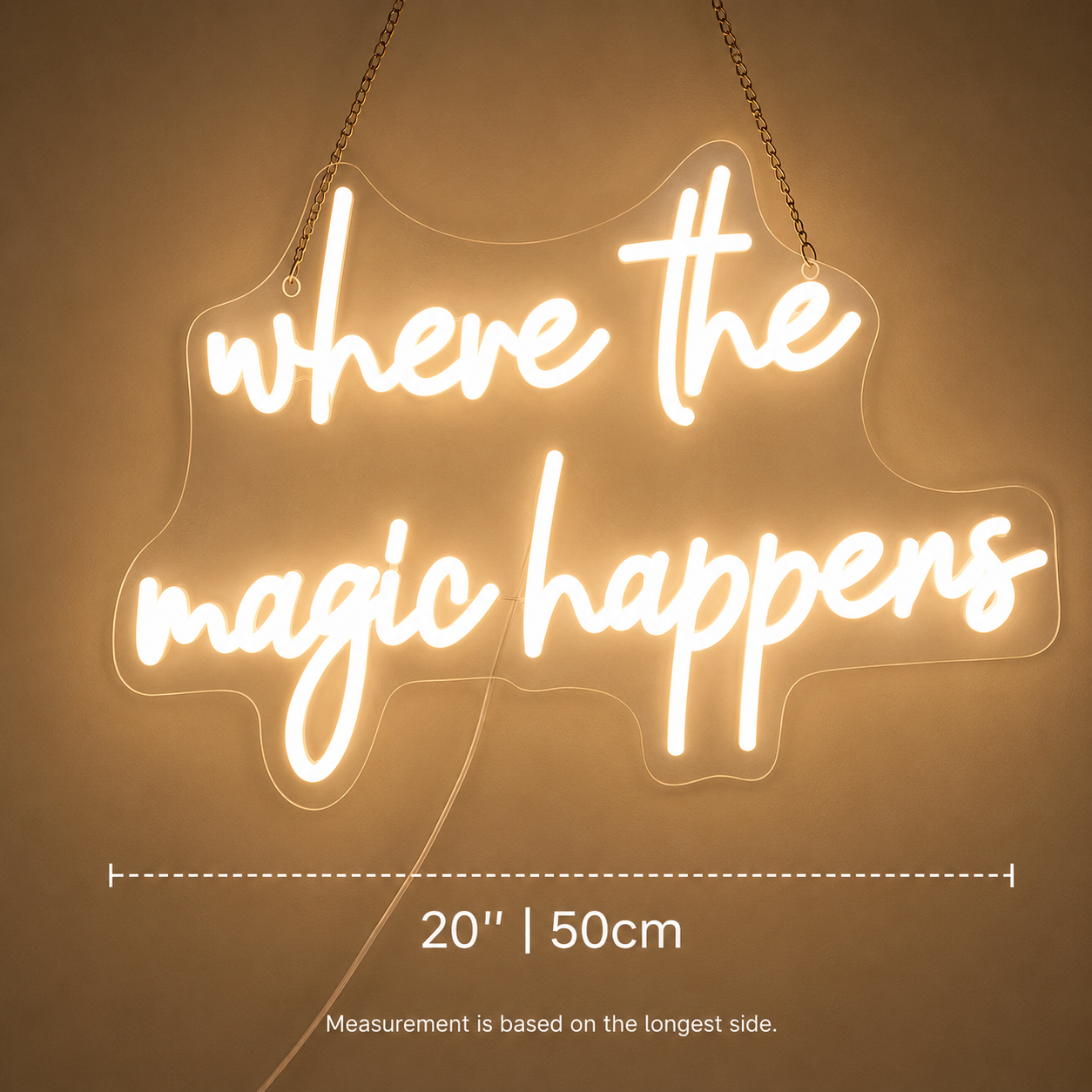 Where The Magic Happens LED Neon Sign - 04 Size Image