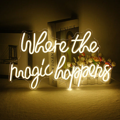 Where The Magic Happens Wedding Room Decor Neon Sign | Shineneon