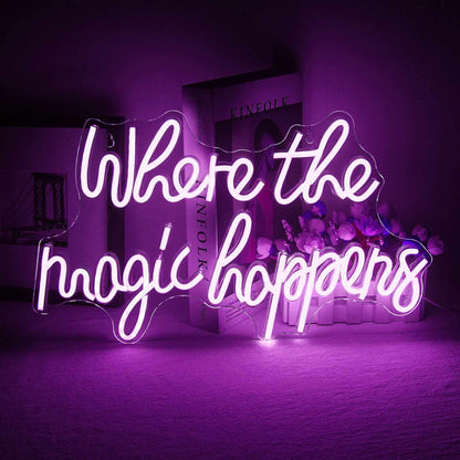 Where The Magic Happens Wedding Room Decor Neon Sign | Shineneon