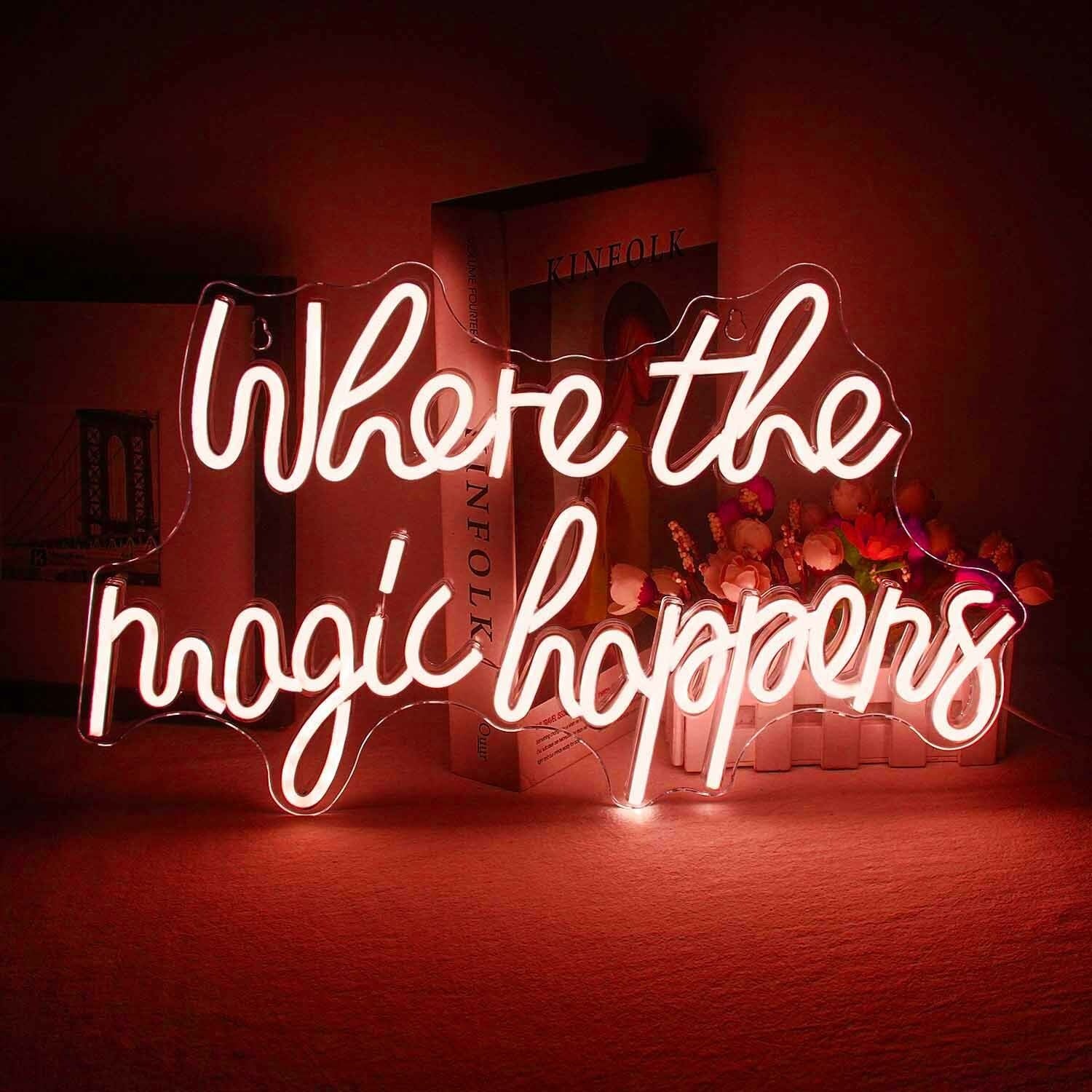 Where The Magic Happens Wedding Room Decor Neon Sign | Shineneon
