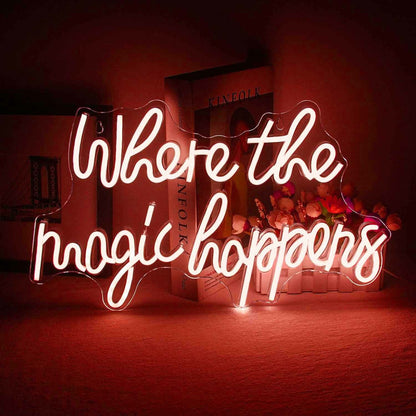 Where The Magic Happens Wedding Room Decor Neon Sign | Shineneon