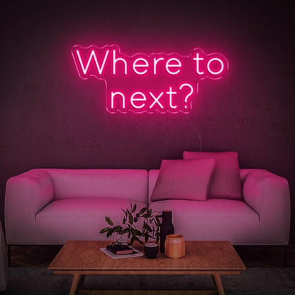 Where To Next Purple Led Neon Sign For Indoor Home Decor | Shineneon