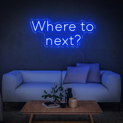Where To Next Purple Led Neon Sign For Indoor Home Decor | Shineneon
