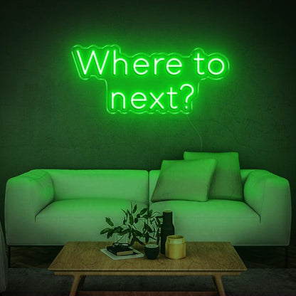 Where To Next Purple Led Neon Sign For Indoor Home Decor | Shineneon