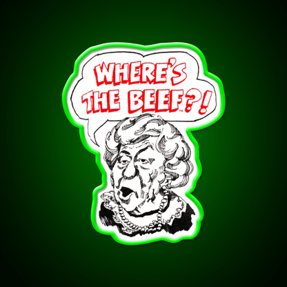 Wheres The Beef Fast Food Led Neon Sign For Burger Place Rgb Color - Shineneon
