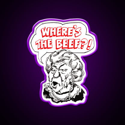 Wheres The Beef Fast Food Led Neon Sign For Burger Place Rgb Color - Shineneon