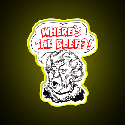 Wheres The Beef Fast Food Led Neon Sign For Burger Place Rgb Color - Shineneon