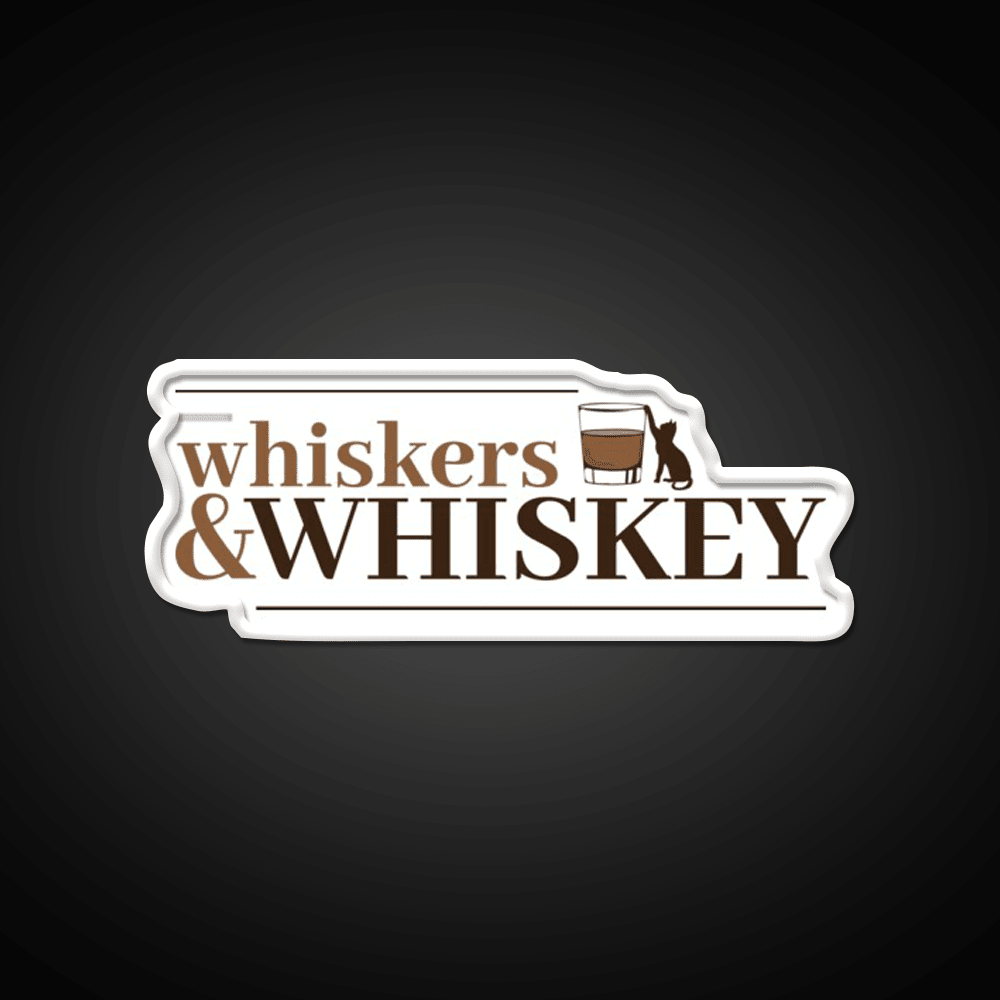 Whiskers And Whiskey Drink Bar Led Neon Sign Rgb Color - Shineneon