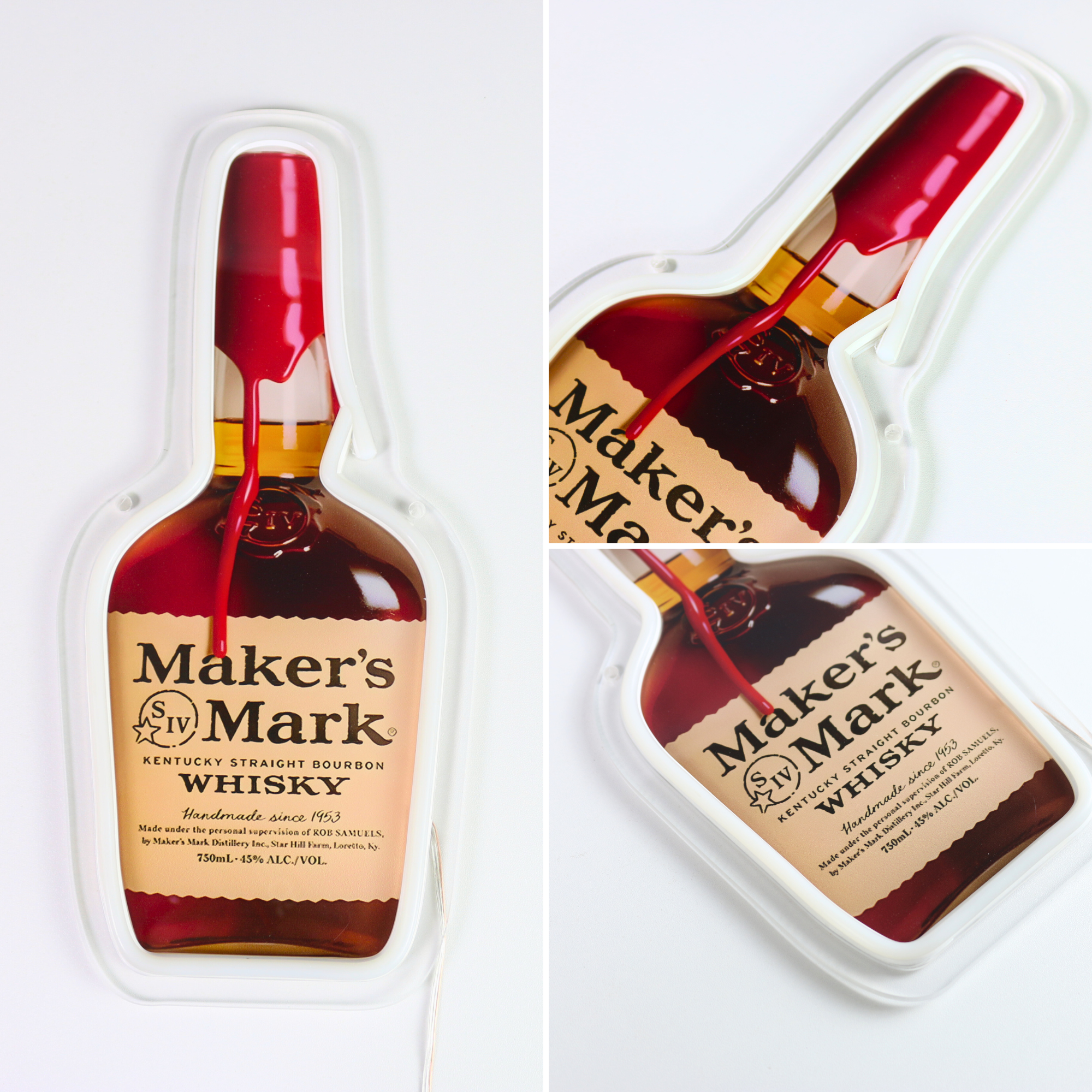 Whiskey USB LED Neon Sign - Bourbon Bar Light for Man Cave & Home Wall Decor