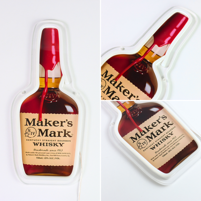 Whiskey USB LED Neon Sign - Bourbon Bar Light for Man Cave & Home Wall Decor