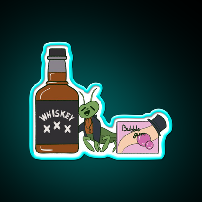 Whiskey And Bubblegum Cricket Neverafter Whiskey Drink Bar Led Neon Sign Rgb Color