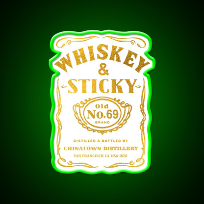 Whiskey And Sticky Gold Asian Cultural Led Neon Sign Rgb Color - LED neon sign view 8