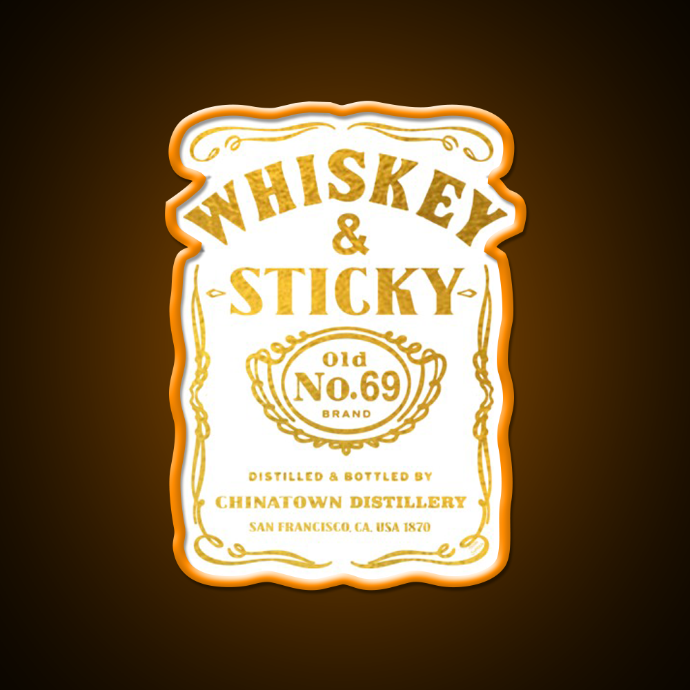 Whiskey And Sticky Gold Asian Cultural Led Neon Sign Rgb Color - LED neon sign view 6