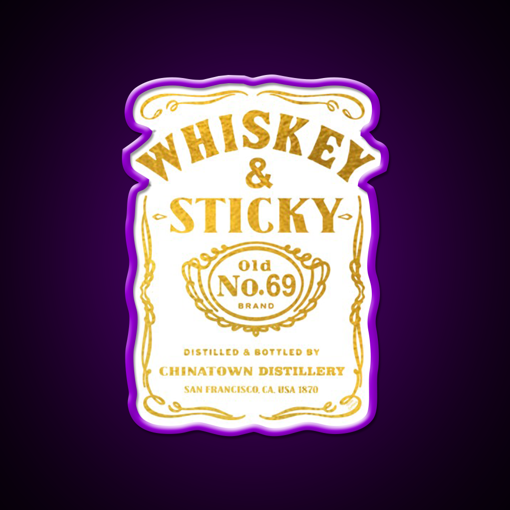 Whiskey And Sticky Gold Asian Cultural Led Neon Sign Rgb Color - LED neon sign view 9