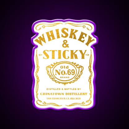 Whiskey And Sticky Gold Asian Cultural Led Neon Sign Rgb Color - Shineneon