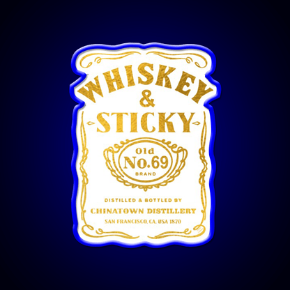 Whiskey And Sticky Gold Asian Cultural Led Neon Sign Rgb Color - Shineneon